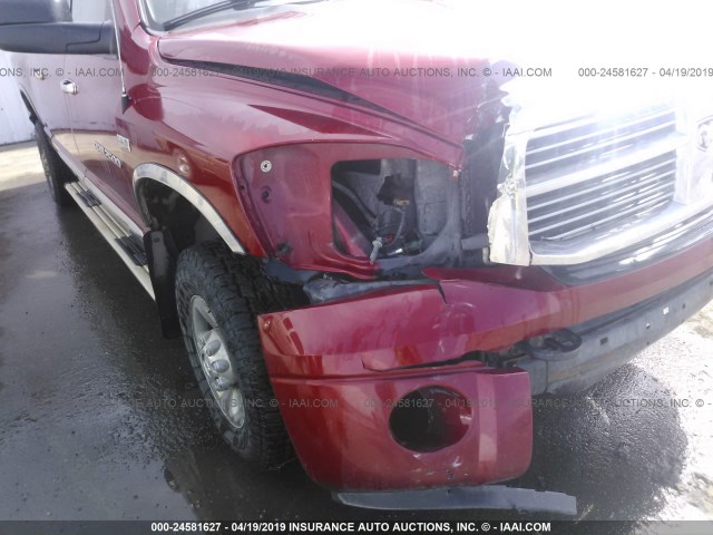 3D7KS29D96G211860 - 2006 DODGE RAM 2500 RED photo 6