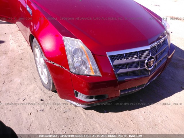 1G6DT57V980211347 - 2008 CADILLAC CTS HI FEATURE V6 RED photo 6