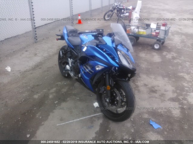 JKAEXEK10JDA23550 - 2018 KAWASAKI EX650 F BLUE photo 1