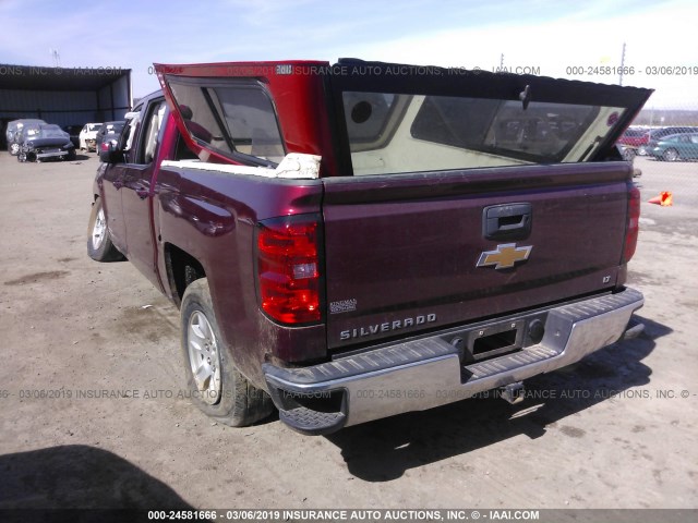 3GCUKREC5HG187777 - 2017 CHEVROLET SILVERADO K1500 LT BURGUNDY photo 3