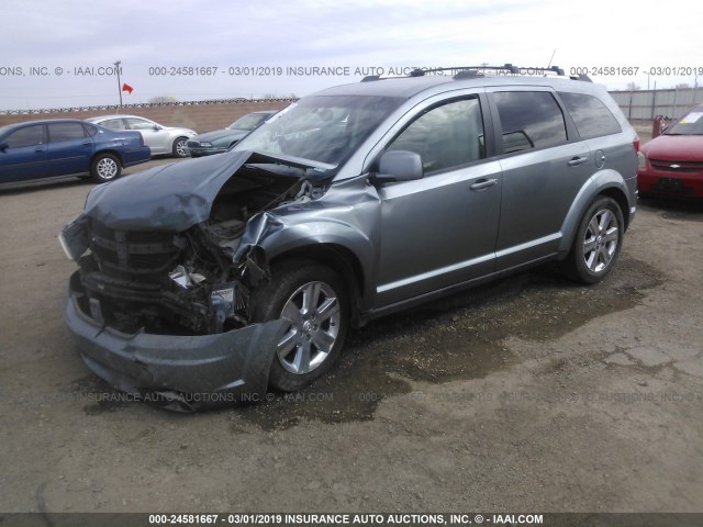 3D4PG5FV8AT216325 - 2010 DODGE JOURNEY SXT SILVER photo 2