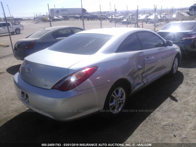 4T1CE38P84U918459 - 2004 TOYOTA CAMRY SOLARA SE/SLE SILVER photo 4