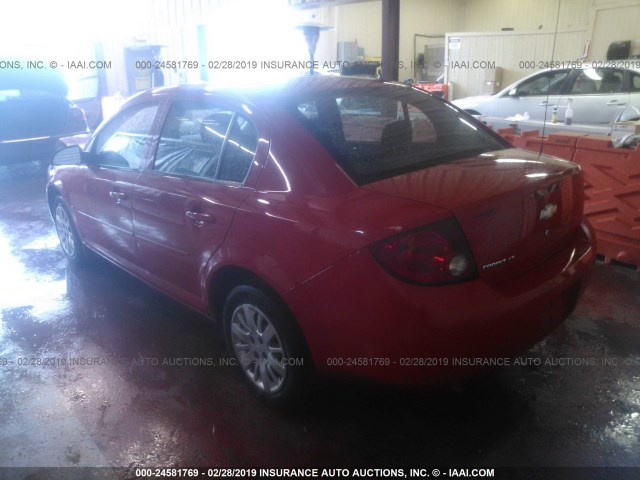 1G1AT58H297292654 - 2009 CHEVROLET COBALT LT RED photo 3