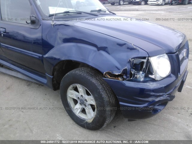 1FMZU77K65UB35801 - 2005 FORD EXPLORER SPORT TR  BLUE photo 6