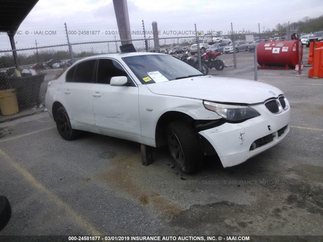 WBANE53597CW59633 - 2007 BMW 525 I WHITE photo 1