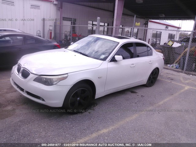 WBANE53597CW59633 - 2007 BMW 525 I WHITE photo 2