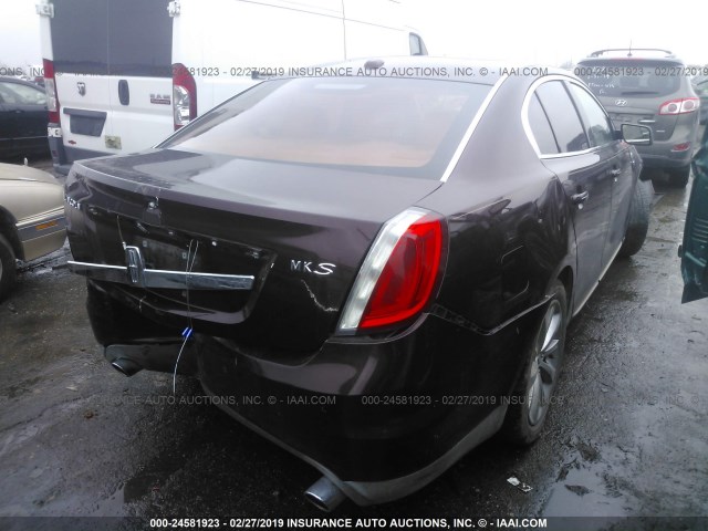 1LNHL9DR6AG604566 - 2010 LINCOLN MKS MAROON photo 4