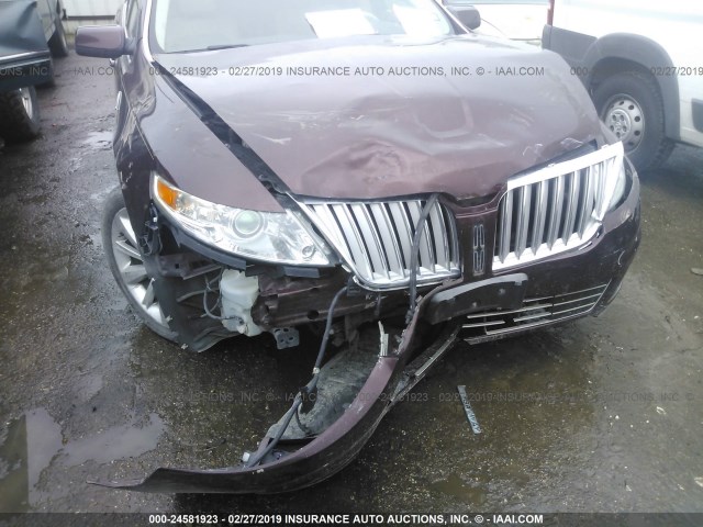 1LNHL9DR6AG604566 - 2010 LINCOLN MKS MAROON photo 6