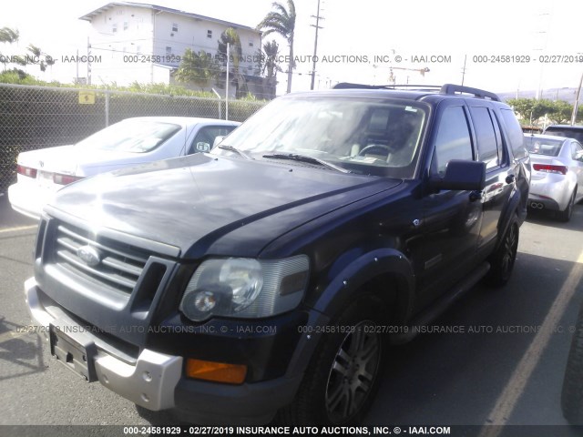 1FMEU63877UA49712 - 2007 FORD EXPLORER XLT BLACK photo 2