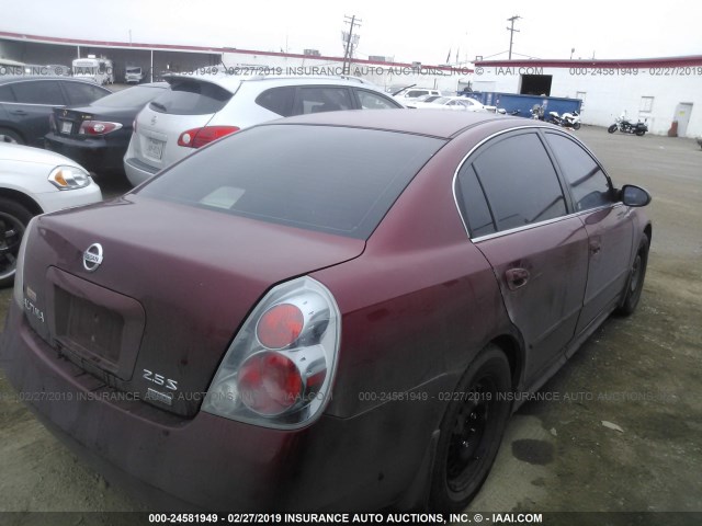 1N4AL11D56N423810 - 2006 NISSAN ALTIMA S/SL BURGUNDY photo 4