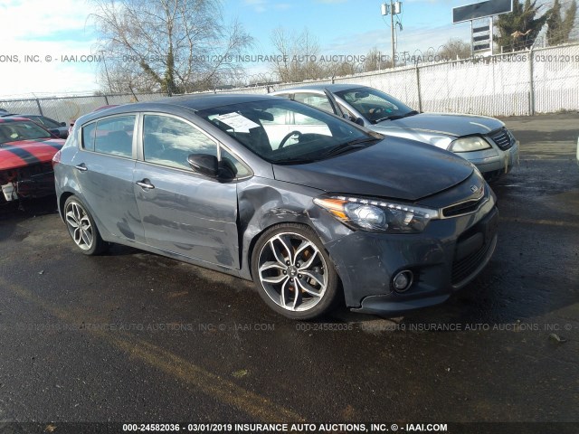 KNAFZ5A35F5286085 - 2015 KIA FORTE SX BLUE photo 1