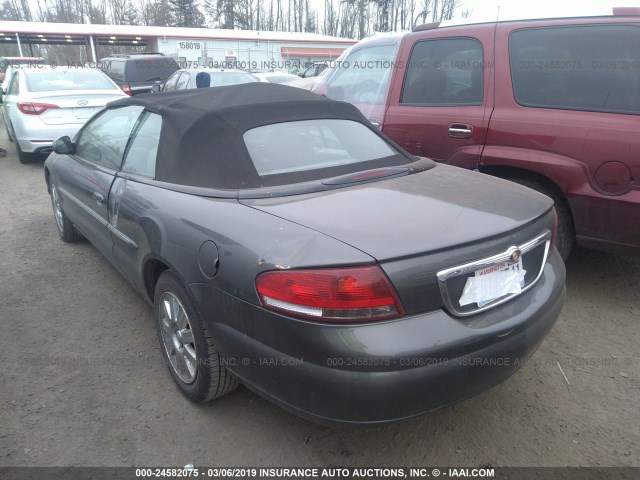 1C3EL65R85N705571 - 2005 CHRYSLER SEBRING LIMITED GRAY photo 3