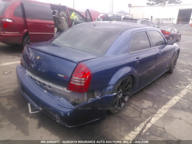 2C3KA73W77H630137 - 2007 CHRYSLER 300C SRT-8 BLUE photo 4