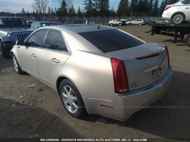 1G6DV57V380131553 - 2008 CADILLAC CTS HI FEATURE V6 TAN photo 3