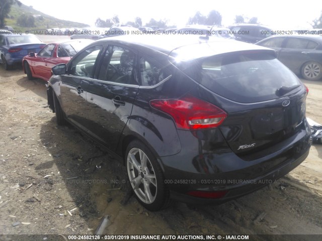 1FADP3N21GL319267 - 2016 FORD FOCUS TITANIUM BLACK photo 3