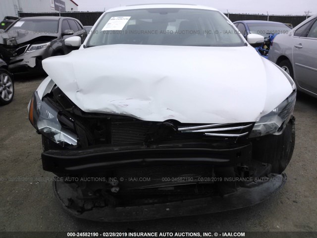 1VWBH7A32DC005060 - 2013 VOLKSWAGEN PASSAT SE WHITE photo 6