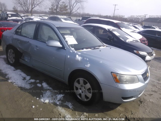 5NPET46C76H061766 - 2006 HYUNDAI SONATA GL BLUE photo 1