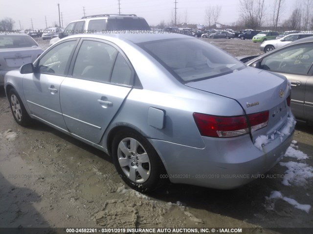 5NPET46C76H061766 - 2006 HYUNDAI SONATA GL BLUE photo 3