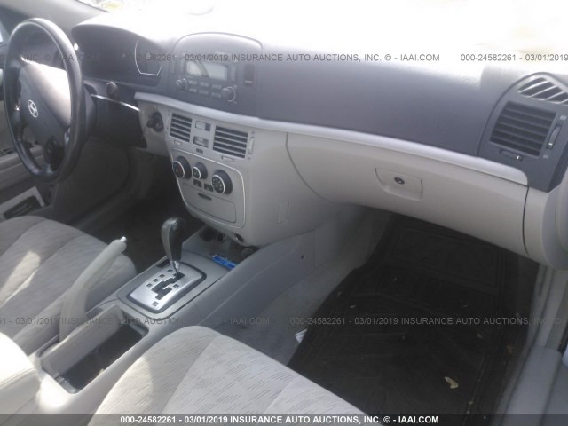 5NPET46C76H061766 - 2006 HYUNDAI SONATA GL BLUE photo 5