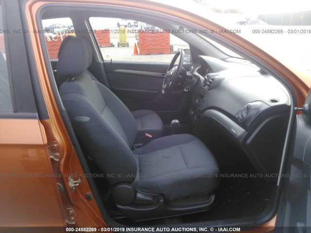 KL1TD566X7B111686 - 2007 CHEVROLET AVEO LS ORANGE photo 5