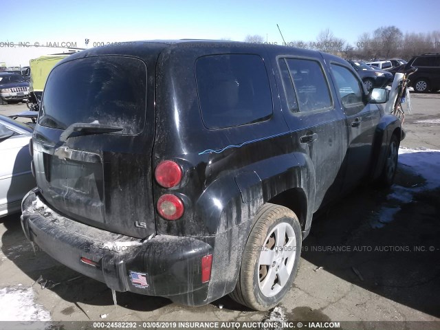3GNDA13D68S557624 - 2008 CHEVROLET HHR LS Negro foto 4
