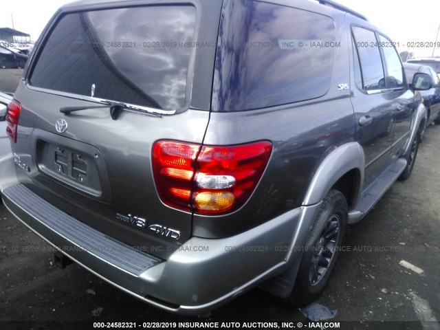 5TDBT44A33S172860 - 2003 TOYOTA SEQUOIA SR5 GRAY photo 4