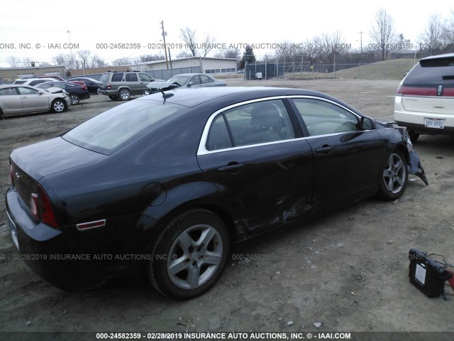 1G1ZB5EB2AF151650 - 2010 CHEVROLET MALIBU LS BLACK photo 4