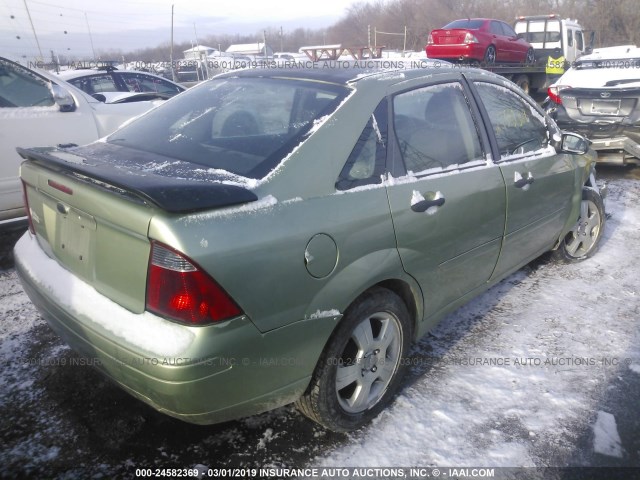 1FAHP34N37W193375 - 2007 FORD FOCUS ZX4/S/SE/SES 绿色 照片 4