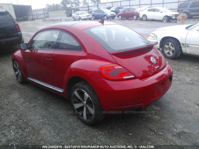 3VWV67AT6DM613388 - 2013 VOLKSWAGEN BEETLE TURBO RED photo 3