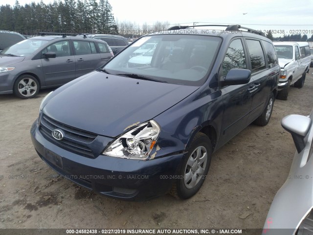 KNDMB233466022828 - 2006 KIA SEDONA EX/LX BLUE photo 2