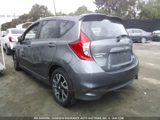 3N1CE2CP3HL374395 - 2017 NISSAN VERSA NOTE S/S PLUS/SV/SL/SR GRAY photo 3