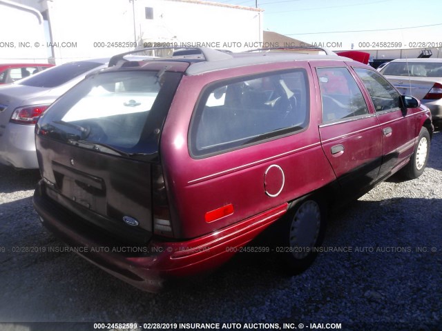 1FACP57U2PA309672 - 1993 FORD TAURUS GL RED photo 4