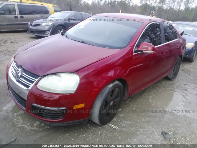 3VWRM71K38M056220 - 2008 VOLKSWAGEN JETTA SE/SEL RED photo 2