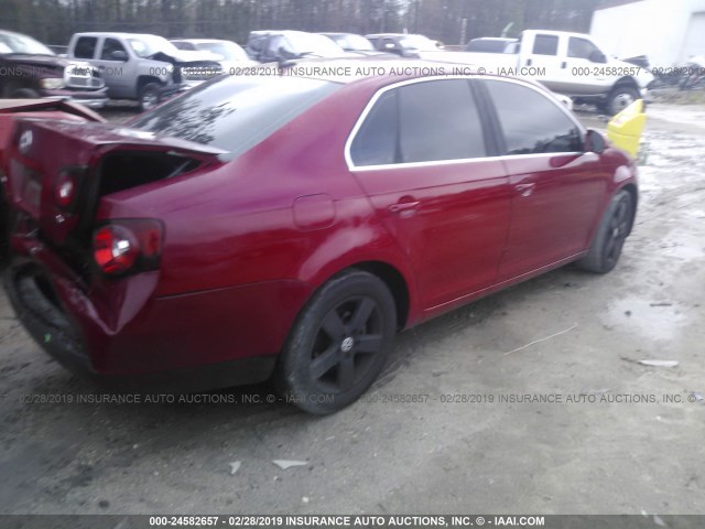 3VWRM71K38M056220 - 2008 VOLKSWAGEN JETTA SE/SEL RED photo 4