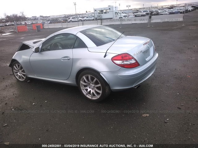 WDBWK56F75F037174 - 2005 MERCEDES-BENZ SLK 350 BLUE photo 3