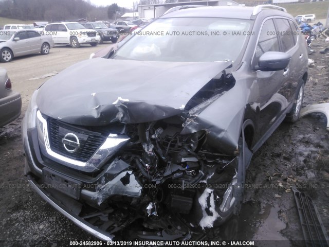 KNMAT2MV2HP577631 - 2017 NISSAN ROGUE S/SV GRAY photo 2