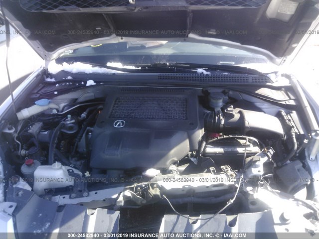 5J8TB18277A008458 - 2007 ACURA RDX SILVER photo 10