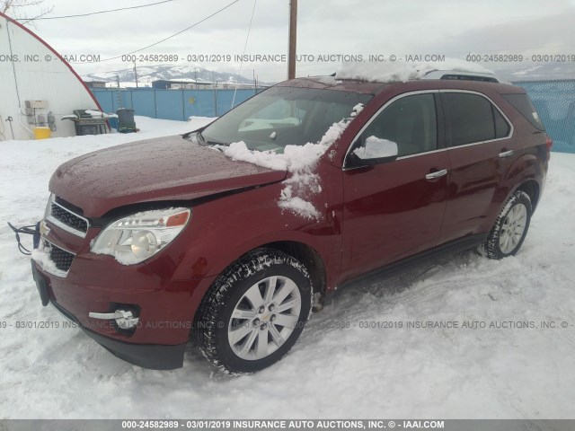 2CNFLGEW4A6306629 - 2010 CHEVROLET EQUINOX LTZ RED photo 2