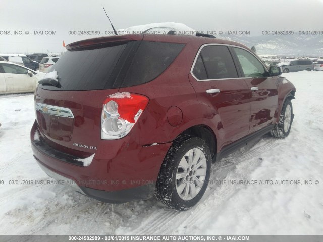 2CNFLGEW4A6306629 - 2010 CHEVROLET EQUINOX LTZ RED photo 4