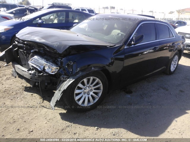 2C3CCAAG5DH727064 - 2013 CHRYSLER 300 BLACK photo 2