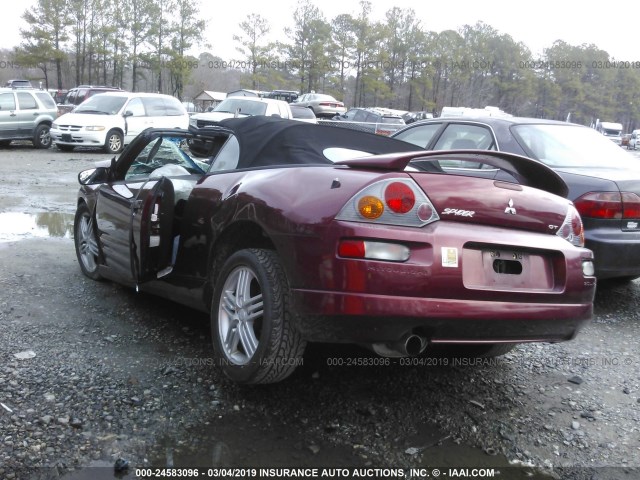 4A3AE55HX4E070404 - 2004 MITSUBISHI ECLIPSE SPYDER GT MAROON photo 3