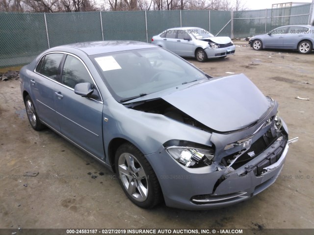 1G1ZH57B484223210 - 2008 CHEVROLET MALIBU 1LT GRAY photo 1