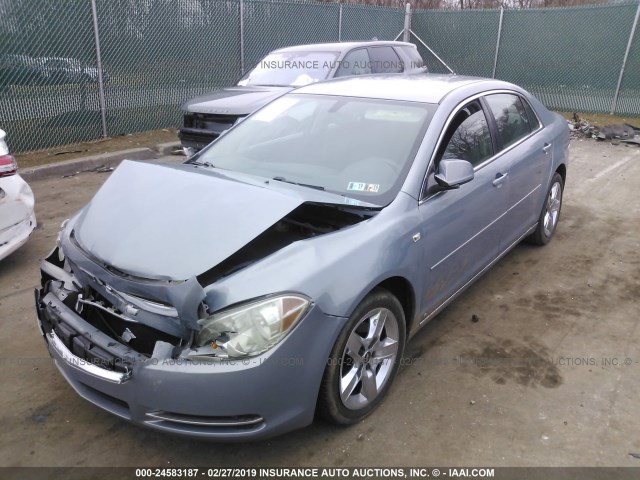 1G1ZH57B484223210 - 2008 CHEVROLET MALIBU 1LT GRAY photo 2
