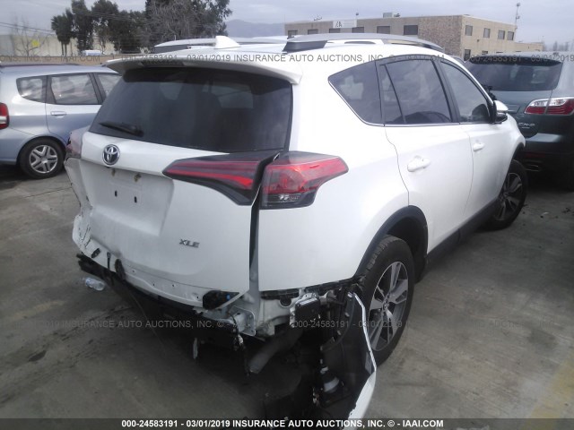 2T3WFREV4JW412873 - 2018 TOYOTA RAV4 ADVENTURE/XLE WHITE photo 4