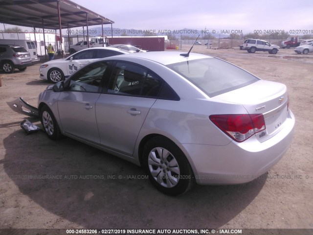 1G1PA5SH6E7420171 - 2014 CHEVROLET CRUZE LS SILVER photo 3