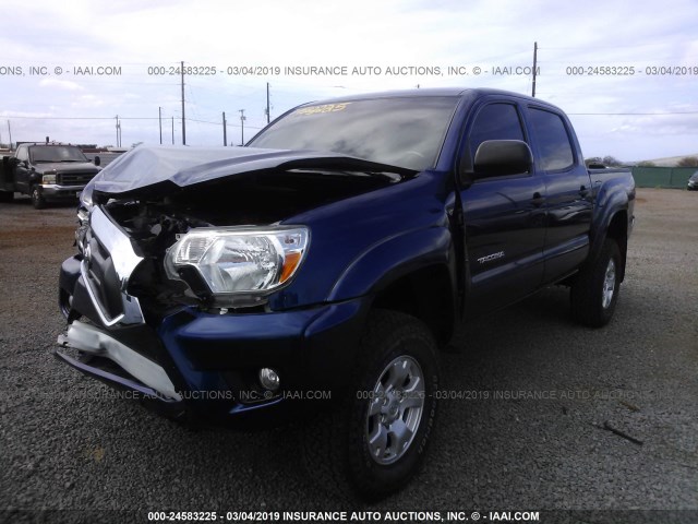 5TFLU4ENXEX102448 - 2014 TOYOTA TACOMA DOUBLE CAB 蓝色 照片 2