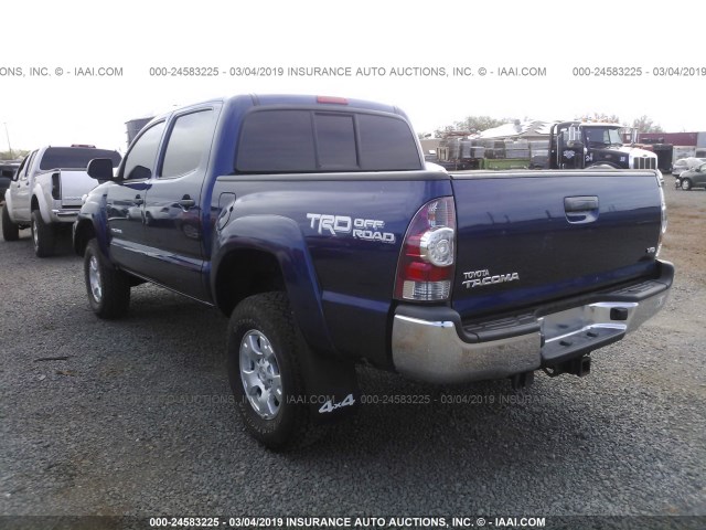 5TFLU4ENXEX102448 - 2014 TOYOTA TACOMA DOUBLE CAB 蓝色 照片 3