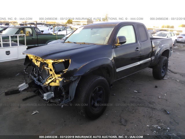 5TETU62N35Z105684 - 2005 TOYOTA TACOMA PRERUNNER ACCESS CAB BLACK photo 2