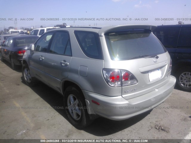 JTJGF10U220131839 - 2002 LEXUS RX 300 SILVER photo 3