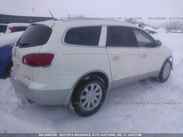 5GAKVDED5CJ398920 - 2012 BUICK ENCLAVE WHITE photo 4